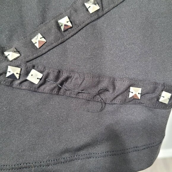 XXI by Forever 21 Black Studded Bodycon Sleeveless Mini Dress Size SP - Picture 2 of 11